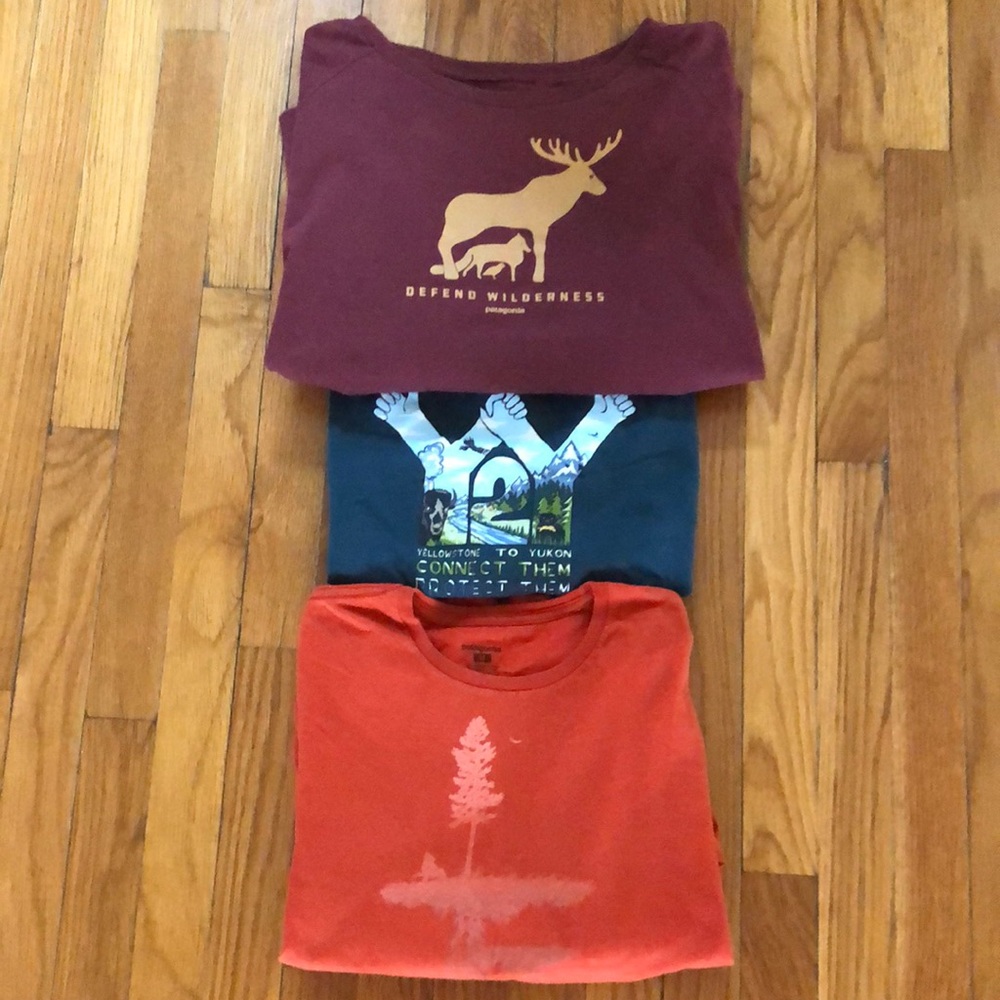 THREE Patagonia Long Sleeve Tees